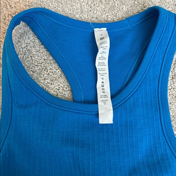 Lululemon Ebb to Street Cropped Racerback Tank Top Poolside - Picture 4 of 4